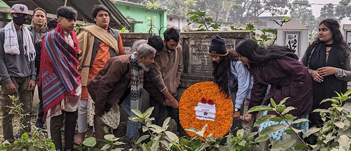 শহীদ মতিউলের কবরে ছাত্র ইউনিয়নের শ্রদ্ধাঞ্জলি